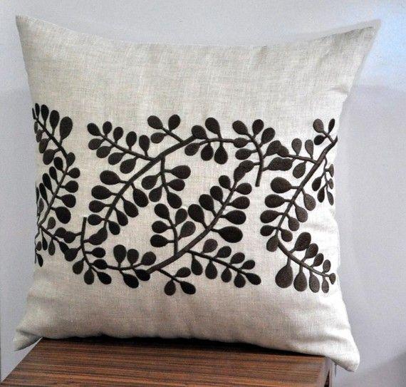 Embroidered Pillow Cover